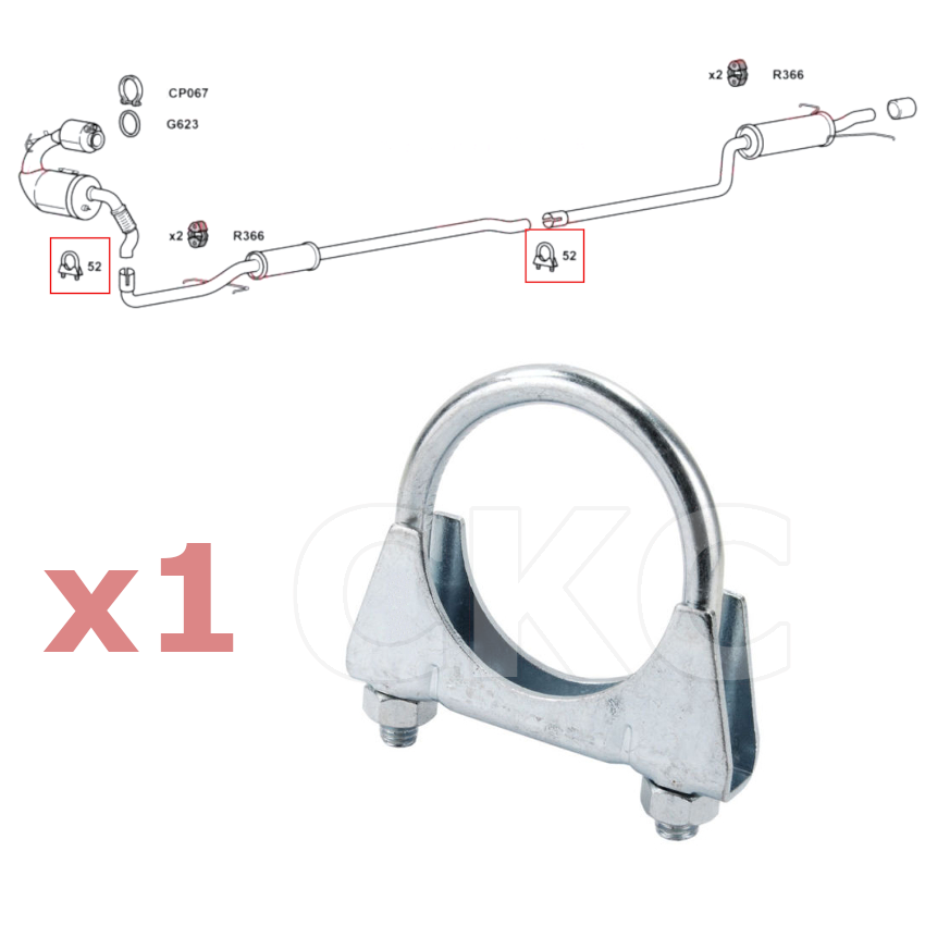 For Mini Hatch R56 Models Front Down Pipe CAT Section Exhaust Clamp