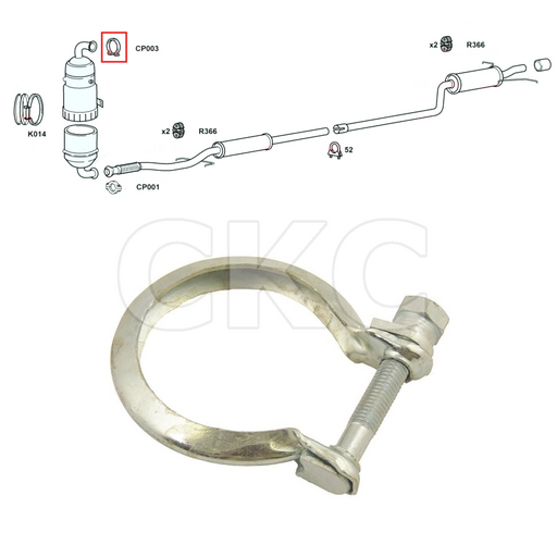 For Mini Clubman / Hatch R55 R56 1.6 Diesel Upper CAT Manifold Exhaust Clamp
