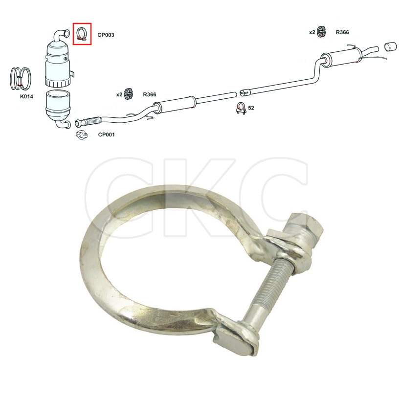 For Mini Clubman / Hatch R55 R56 1.6 Diesel Upper CAT Manifold Exhaust Clamp