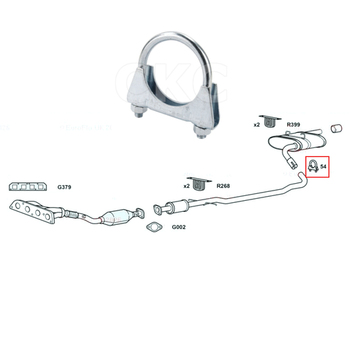 For Bmw Mini Convertible R52 R50 1.6 Rear Back Box Silencer Exhaust Clamp