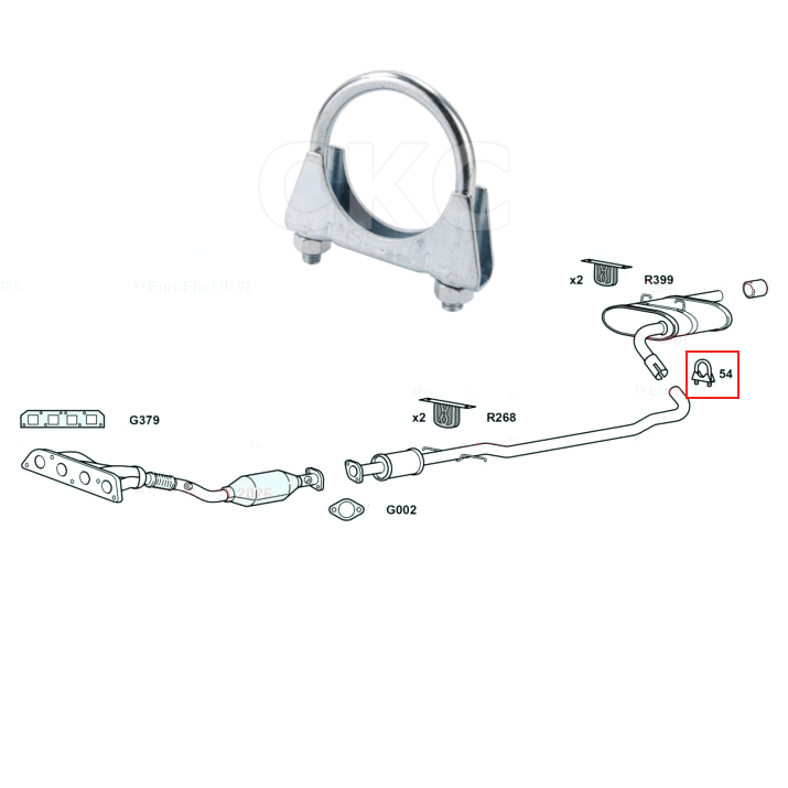 For Bmw Mini Convertible R52 R50 1.6 Rear Back Box Silencer Exhaust Clamp