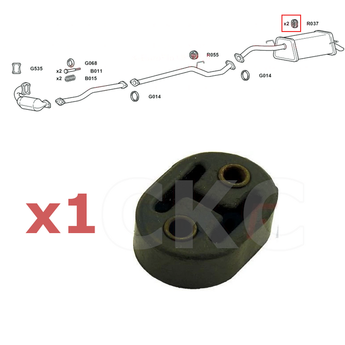For Nissan Micra K12 Models 1.5 Rear Back Box Silencer Exhaust Rubber Hanger