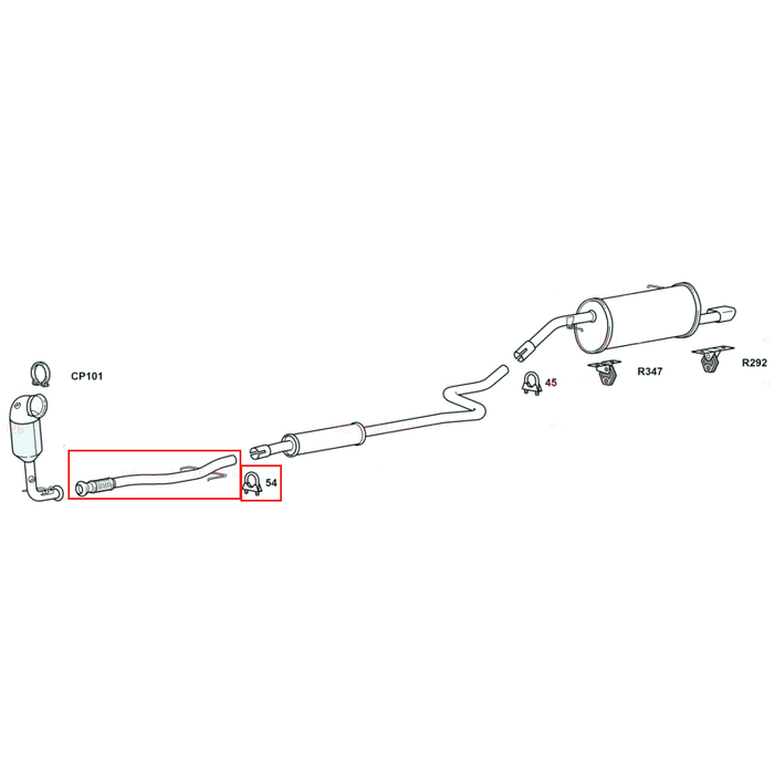 Front Exhaust Pipe With Flexi for Peugeot 208 EB2DT PureTech 110 1.2 2015-2018