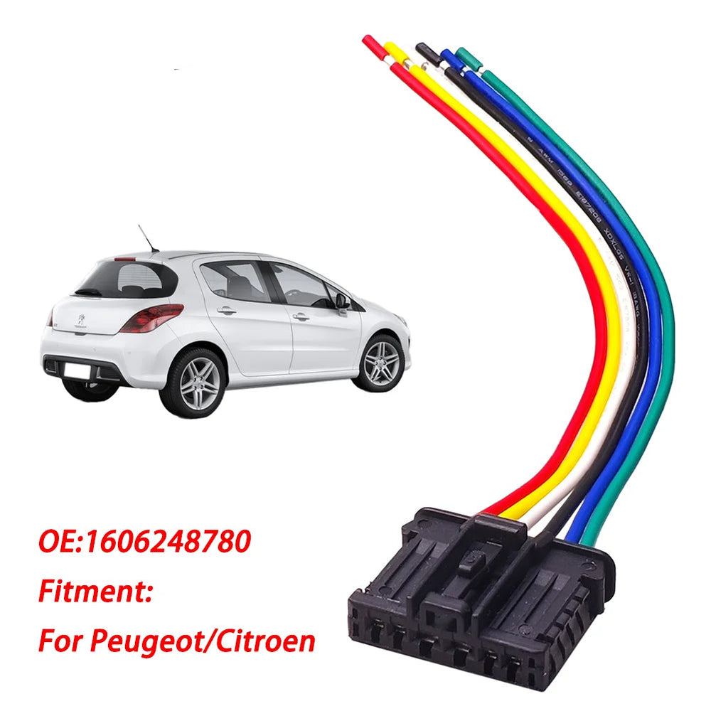 2X For Peugoet 206 207 208 Rear Tail Light Connector Pigtail Plug Wired 1606248780