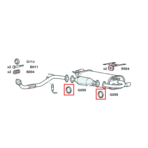 Front Exhaust Down Pipe Gasket for Toyota MR2 SW20 2.0 (1996-2000)