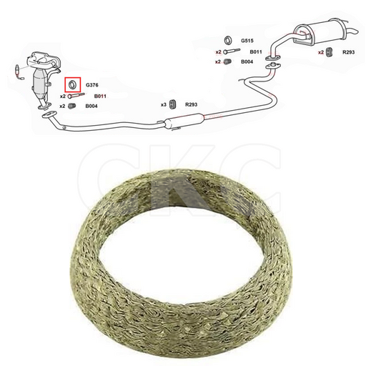 Toyota Yaris KSP90 Models 1.0 2005 To 2012 Front Down Pipe Upper Gasket