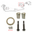 Toyota Yaris KSP90 Models 1.0 2005 To 2012 Exhaust Back Box Gasket Fitting Kit