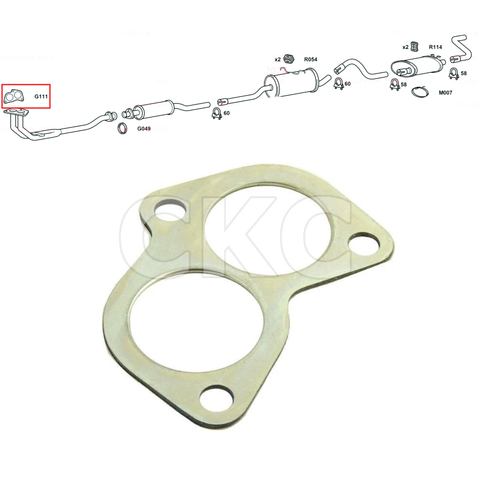 For Volvo 240 340-360 740 940 Models Front Down Pipe Exhaust Gasket