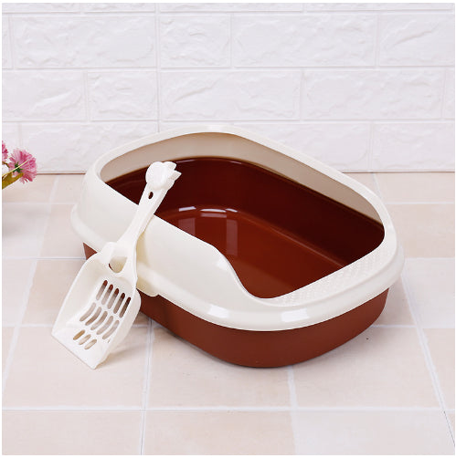 Semi Enclosed Cat Sized Thickened Splash Proof Toilet Litter Box Home Use Litter Tray