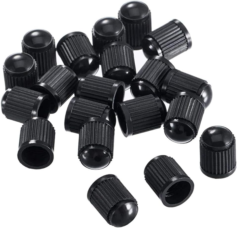 10 Pcs Tyre Valve Caps, Universal Dust Cap - Black Stem Caps - Used on Car Tyres
