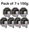 Pack 7 X 150g CESAR Garden Terrine Dog Food Tray Lamb Turkey Green Beans in Loaf