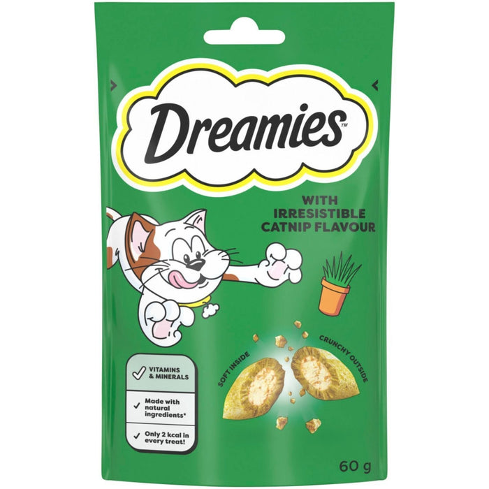 8 x 60g Dreamies Catnip Cat Treats Vitamins & Minerals Cat Biscuits