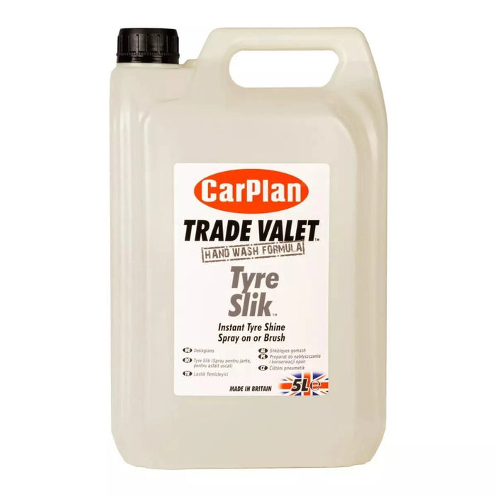 CarPlan Tyre Slik 5 Litre Instant Tyre Shine & Tyre Dressing  Spray Brush On
