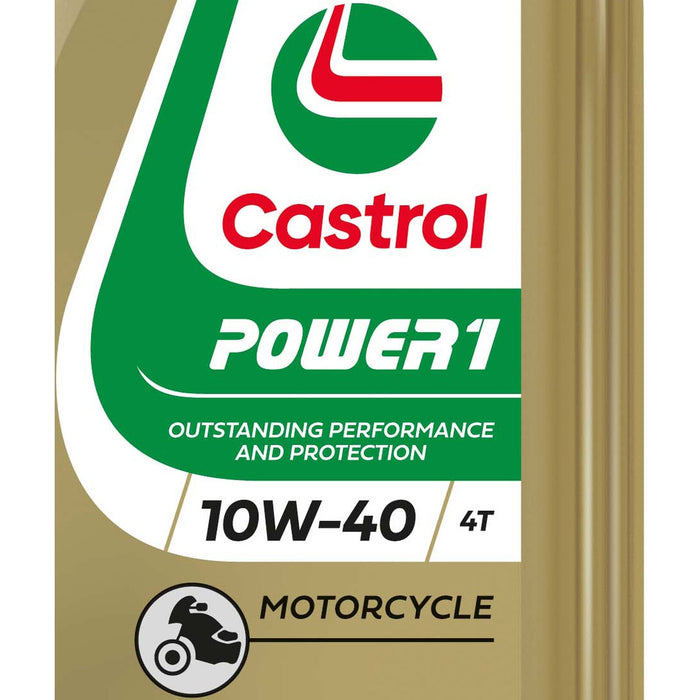 Castrol POWER1 4T 10W-40 10W40 4 Stroke Motorcycle Engine Oil 1 Litre 1L
