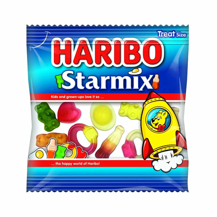 HARIBO Sweets STARMIX 50 x 16g Treat Bags Jelly Gummy Sweet Halloween Kids Party