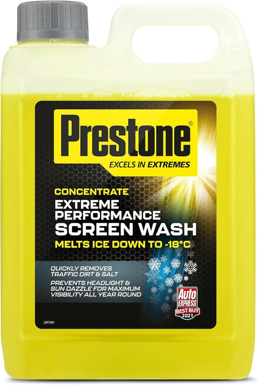 Prestone Screenwash Concentrate 2.5L Screen Wash For Cars Extreme Performance UK