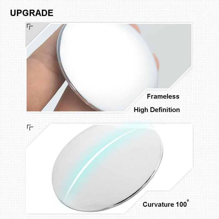Blind Spot Mirrors, round Frameless 360° Rotate Sway Adjustable HD Glass