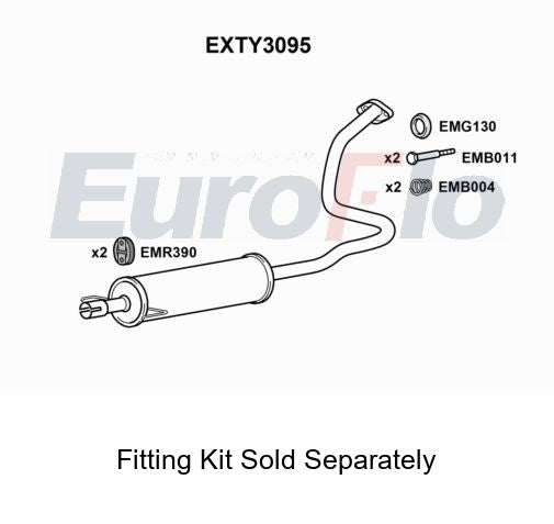 For Toyota Prius 1.5 Models 2004 To 2010 Exhaust Rear Silencer Gasket