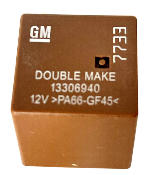 GM 13306940 Vauxhall  Chevrolet 2008-2016  5-Pin Brown Relay 12V PA66-GF45