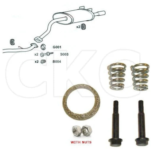 Honda CRV MK3 2.2 Diesel 2010 To 14 Rear Back Box Silencer Exhaust Fitting Kit