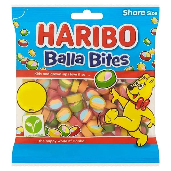 HARIBO Balla Bites Chewy Sweets Sharing Bag 12x140g