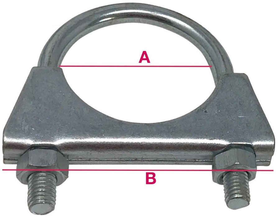 For BMW Universal U Bolt Exhaust Clamp Size: 50mm with M8 Nuts
