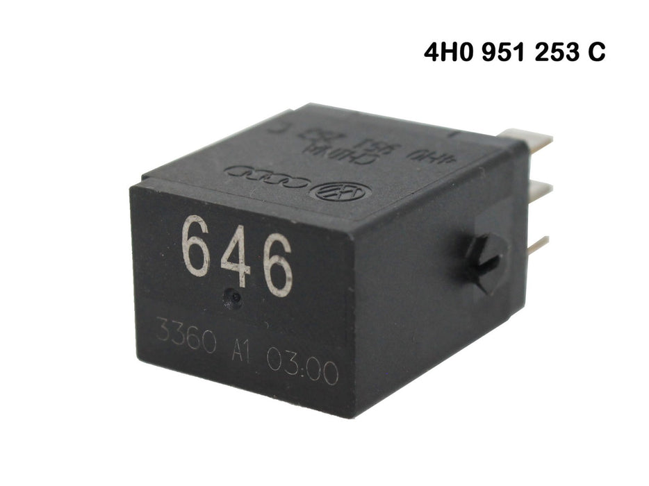 4H0951253C Genuine Audi Skoda Black (646) 5-Pin Multi-Use Relay 4RD965453-08