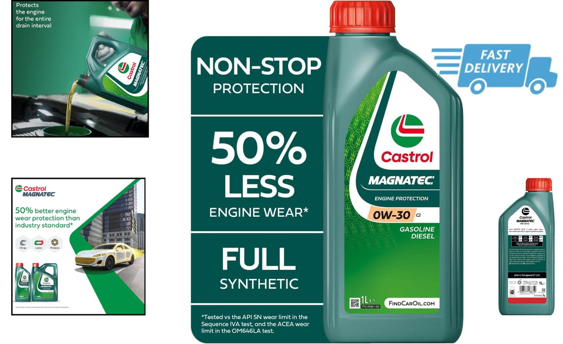 Castrol MAGNATEC 0W-30 C2 Full Synthetic Engine Oil, 1L