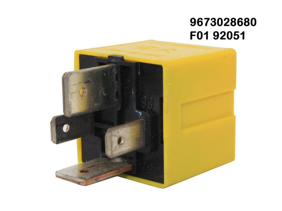 9673028680 Peugeot Citroen (2009-2017) 4-Pin Yellow Relay 50A G.Cartier F0192051