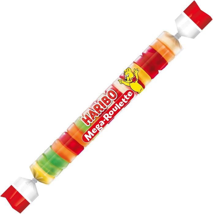 Haribo Mega Roulette Fruit Rubber Wheels Chewy Jellies Pack Of 40 x 45g
