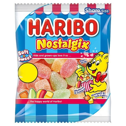 HARIBO Nostalgix Sugar Coated Fruit & Cola Flavour Jelly Sweets 12x140g