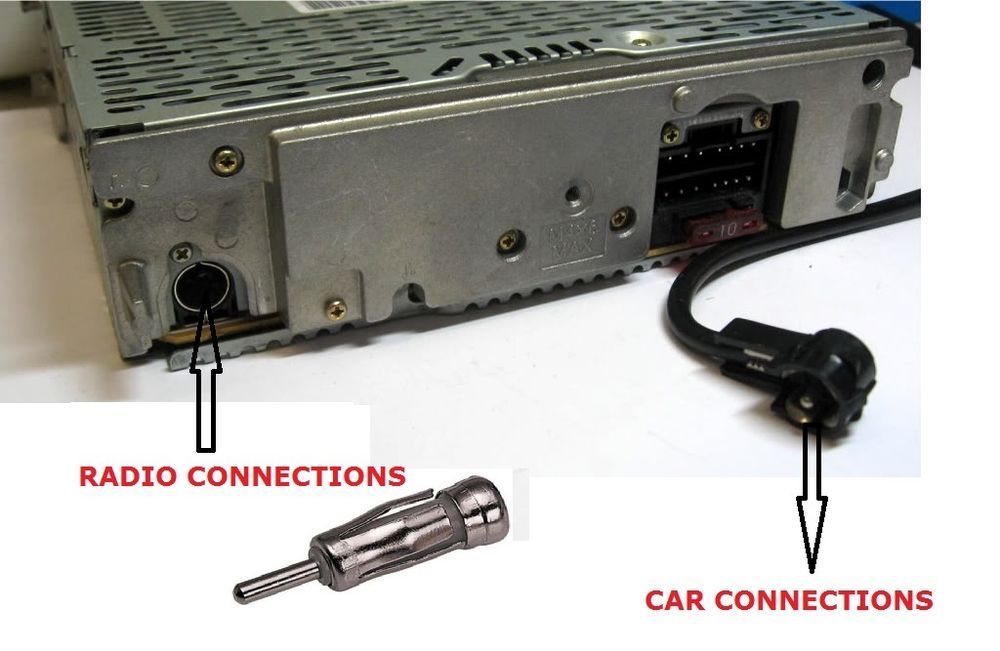 Car Stereo Radio ISO to DIN Male Aerial Ariel Antenna Adaptor Universal