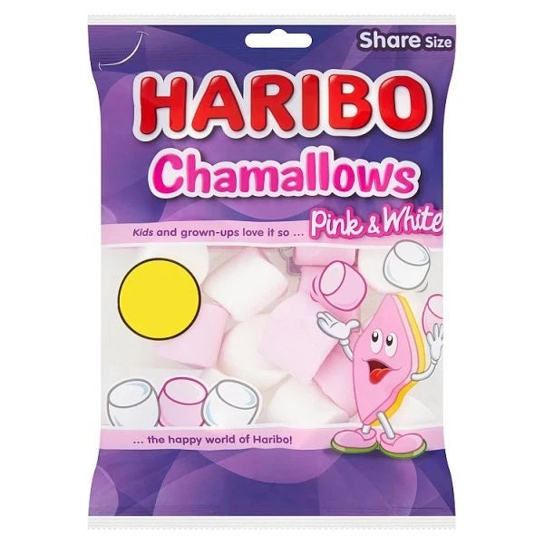 HARIBO Chamallows Marshmallows Pink & White Sharing Bag 140g