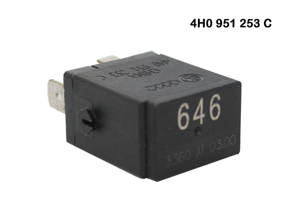 4H0951253C Genuine Audi Skoda Black (646) 5-Pin Multi-Use Relay 4RD965453-08