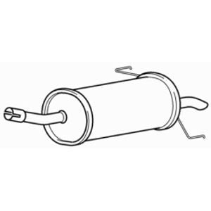 Rear Exhaust Silencer Back Box for Vauxhall Astra CDTi 110 1.7 (2011-2013)