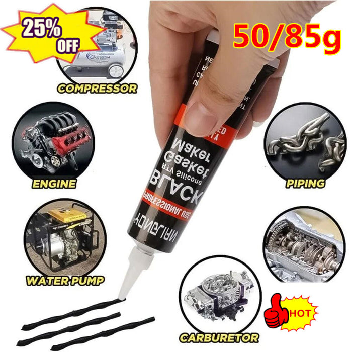 RTV Silicone Instant Gasket Maker Black High Temperature Sealant Oil Sump