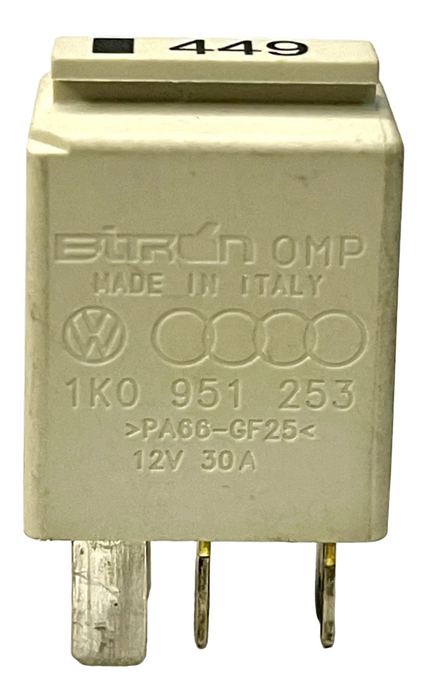Audi VW Seat Skoda (4 Pin) Multi-Use White Relay (No 449) 1K0951253 Bitron 12V
