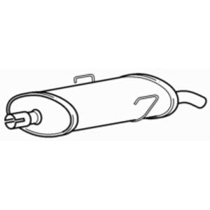 Rear Exhaust Silencer Back Box for Peugeot 205 GR/XT/XS/Lacos<wbr/>te 1.4 (1985-1987)