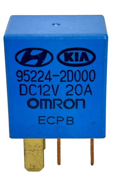 Hyundai & Kia (2000-2016) Multi-Use (4-Pin) Blue Relay Omron 95224-2D000 12V 20A