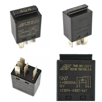 VW Audi Skoda Seat Black 5 Pin Relay 404 – 7M0951253c – 95VW10k705CA Genuine