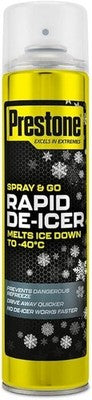 Prestone De-Icer, Anti Freeze Spray For Car Window, Fast Acting Spray 600ml