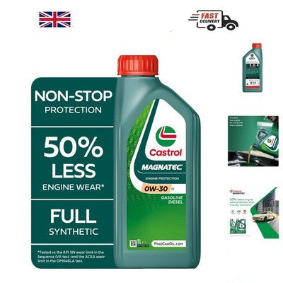Castrol MAGNATEC 0W-30 C2 Full Synthetic Engine Oil, 1L