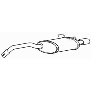 For Fiat 500 Models 312 1.4 (2008-2012) Rear Exhaust Silencer Back Box + Clamp