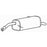 Rear Exhaust Silencer Back Box for Ford Fiesta P4JA/P4JB/P4JC 1.0 (2012-2018)