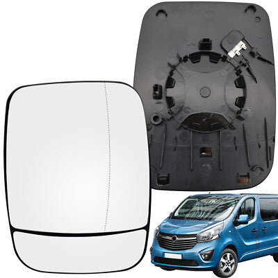 For Vauxhall Vivaro Renault Trafic 14- Right Hand Side Wing Mirror Glass Heated