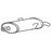 Rear Exhaust Silencer Back Box for Peugeot 205 GR/XT/XS/Lacos<wbr/>te 1.4 (1985-1987)