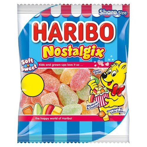 HARIBO Nostalgix Sugar Coated Fruit & Cola Flavour Jelly Sweets 12x140g