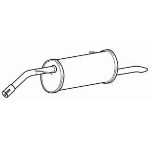 Rear Exhaust Silencer Back Box for Peugeot 2008 VTi 82 EB2 1.2 (2013-2016)