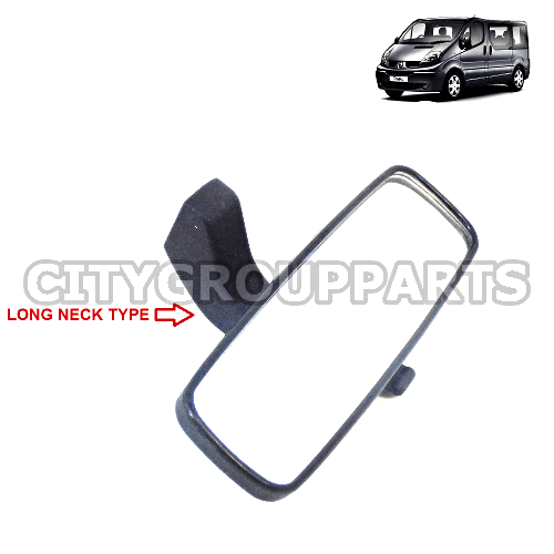 Vauxhall Vivaro Renault Trafic Primaster Rear View Interior Mirror Long Neck Type